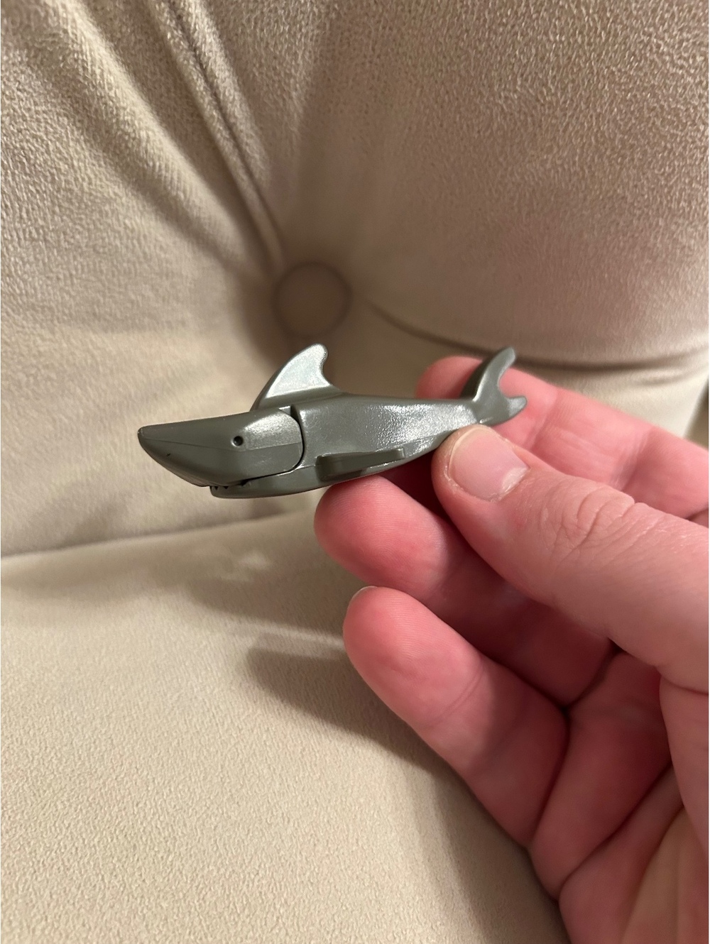 LEGO Dark Gray Shark Figure with Articulating Jaw Ocean Animal No Gills 2547 3in